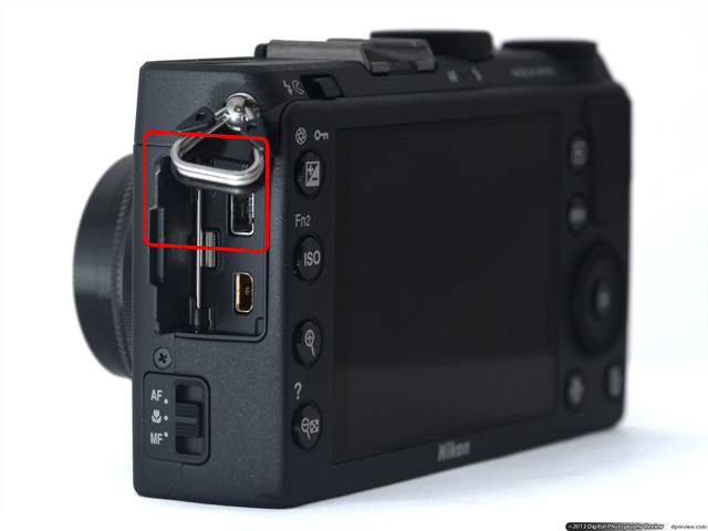 Nikon Coolpix A GPS port